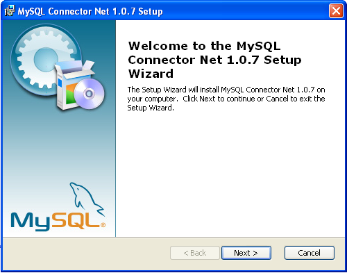 Connector/NET Windows Installer -
                Welcome 